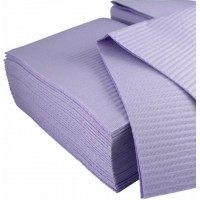 Safe-Dent- Patient Bibs, 2 ply tissue/1 ply plastic, 13"x 18",LAVENDER,  500 pcs box